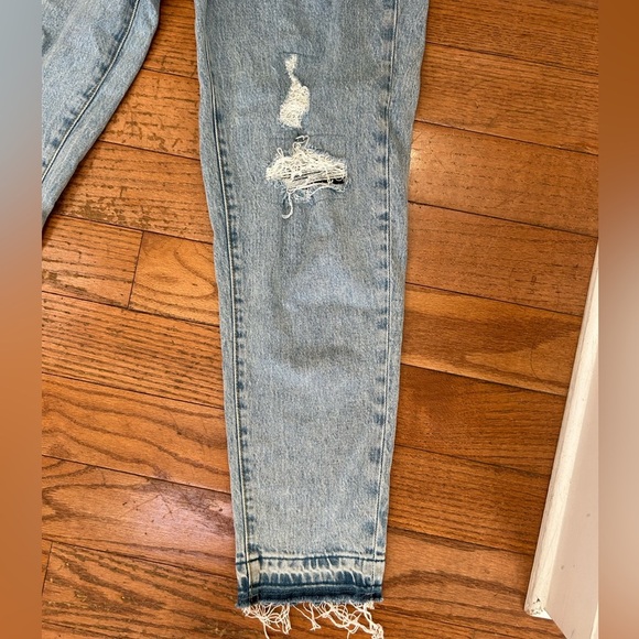 Cat & Jack Girls Light Blue Distressed Jeans Size 16 from Target Straight Leg - Picture 4 of 9